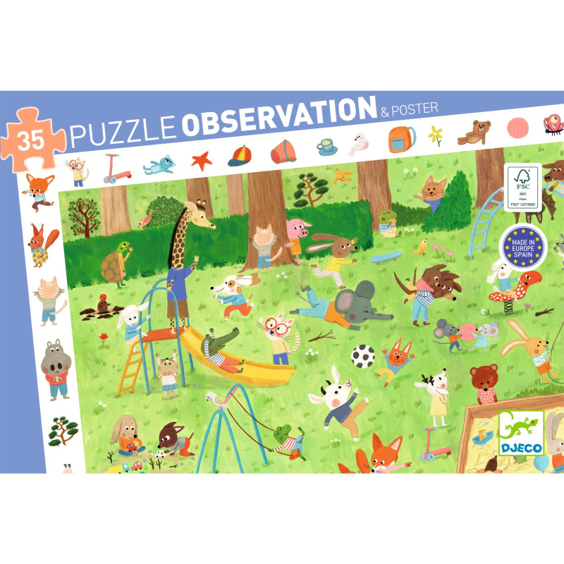 Záhradka malých priateľov (Objavovacie puzzle) - puzzle z kategorie 15 - 60 dílků