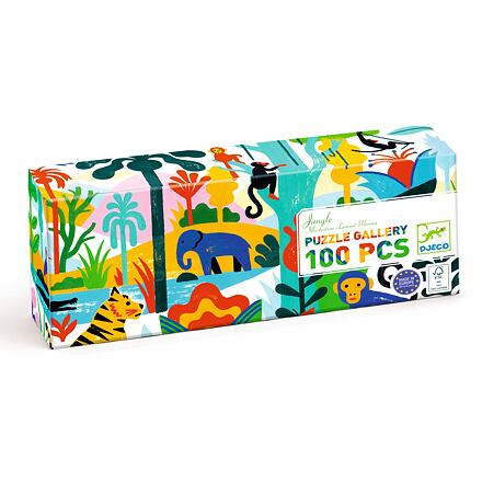 DJECO Panoramatické puzzle Džungle 100 dílků