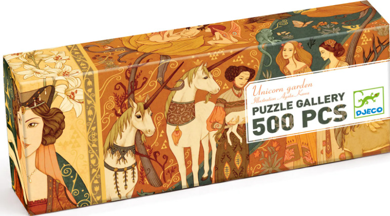 Panoramatické puzzle Zahrada jednorožců