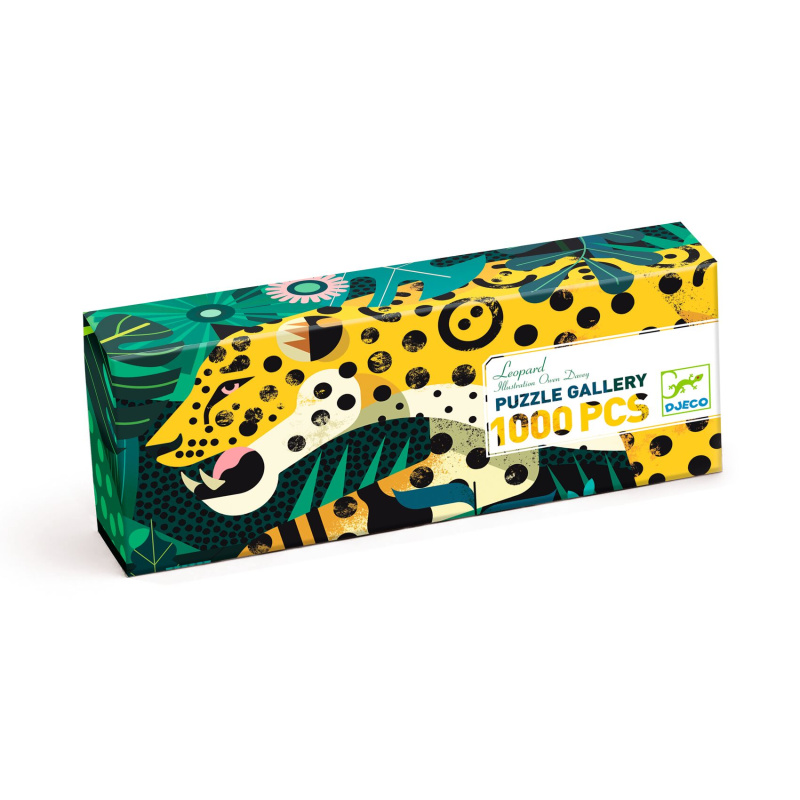 DJECO Panoramatické puzzle Leopard 1000 dílků
