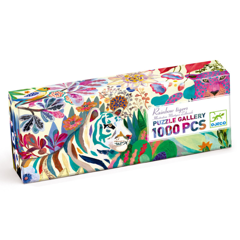 Duhoví tygři panoramatické puzzle 1000 dílků