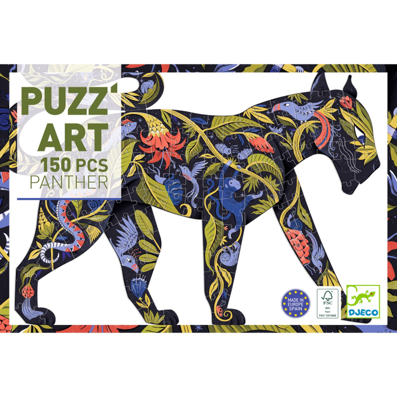 DJECO Obrysové puzzle Panter 150 dílků