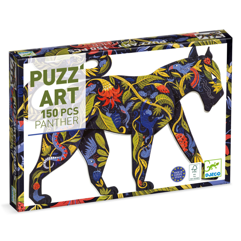 DJECO Obrysové puzzle Panter 150 dílků