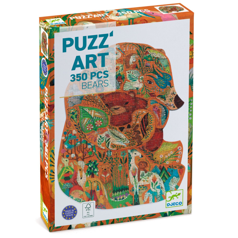 Obrysové puzzle medvěd 350 dílků