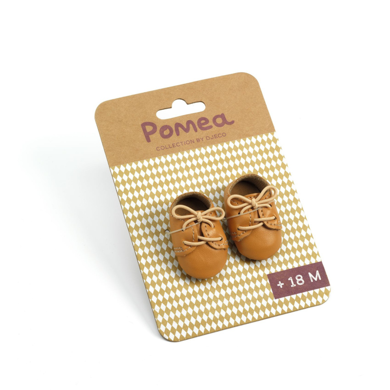 Baby Pomea - botičky na panenky - hnědé