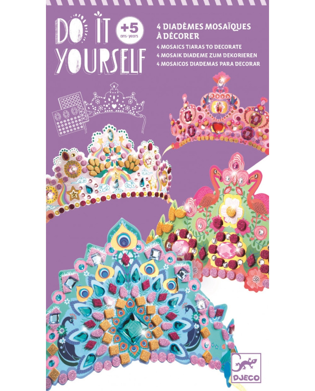 Kreativní sada Djeco DIY Třpytivé korunky pro princezny