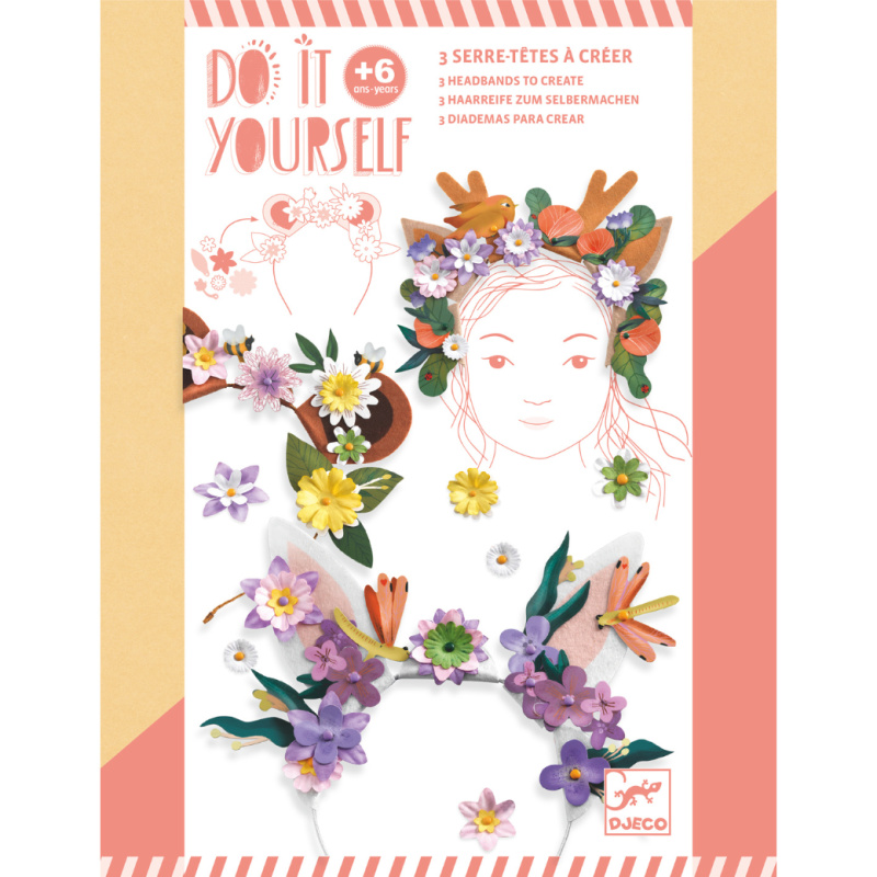 DJECO DIY  Výroba čelenek - Flower friends