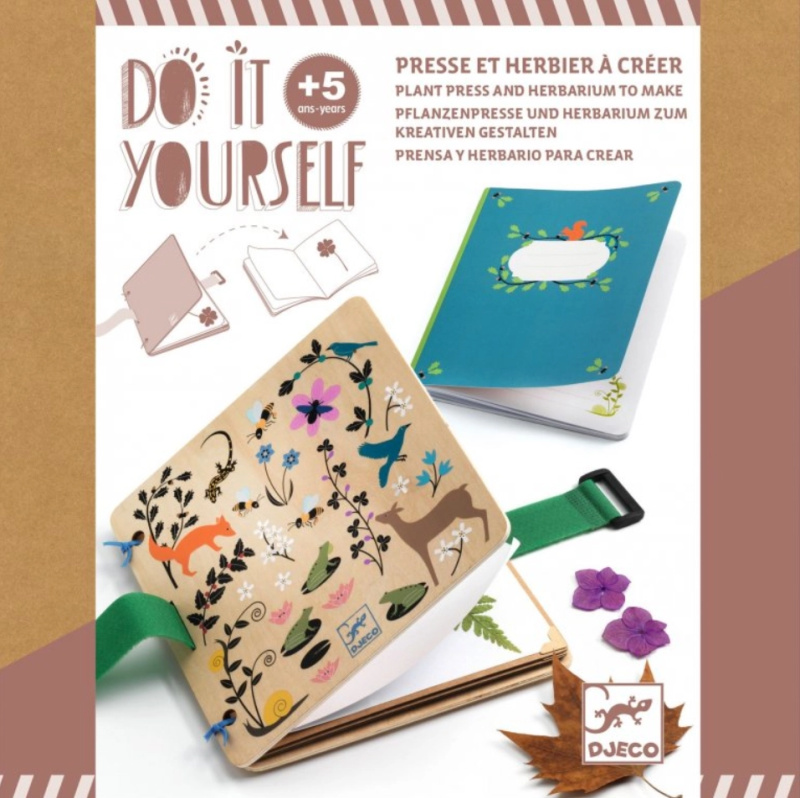 DIY-Vytvor si sám zošit na herbár: Malí botanici lis na rastliny prenosný