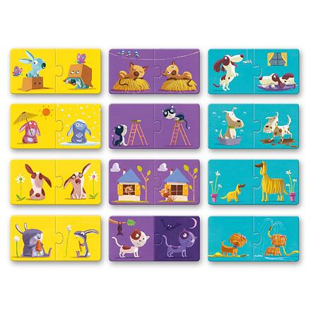 DJECO Puzzle Protiklady 12x2 dílků