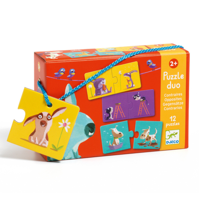 DJECO Puzzle Protiklady 12x2 dílků