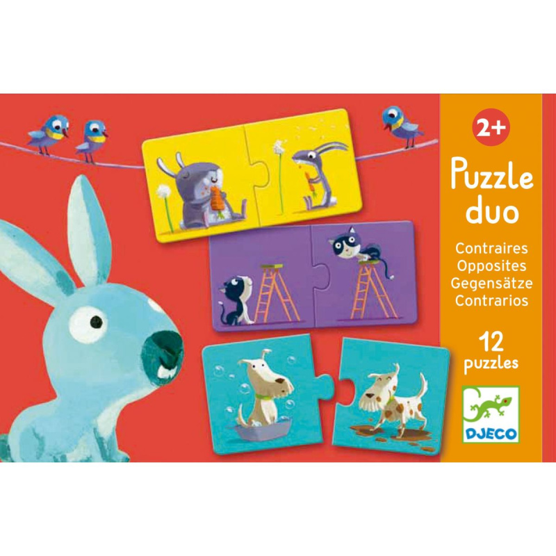 DJECO Puzzle Protiklady 12x2 dílků