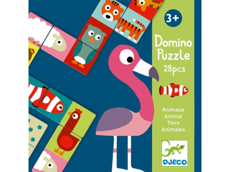 Djeco Oboustranné domino Zvířátka