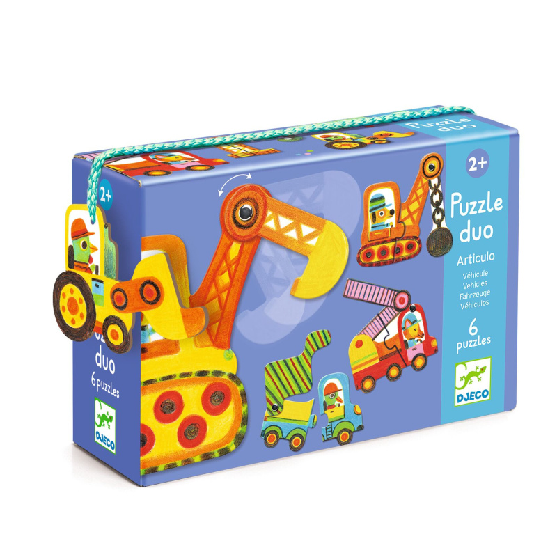 DJECO Duo puzzle Autíčka v pohybu