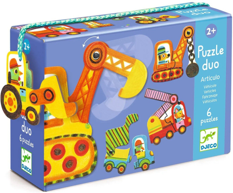 DJECO Duo puzzle Autíčka v pohybu