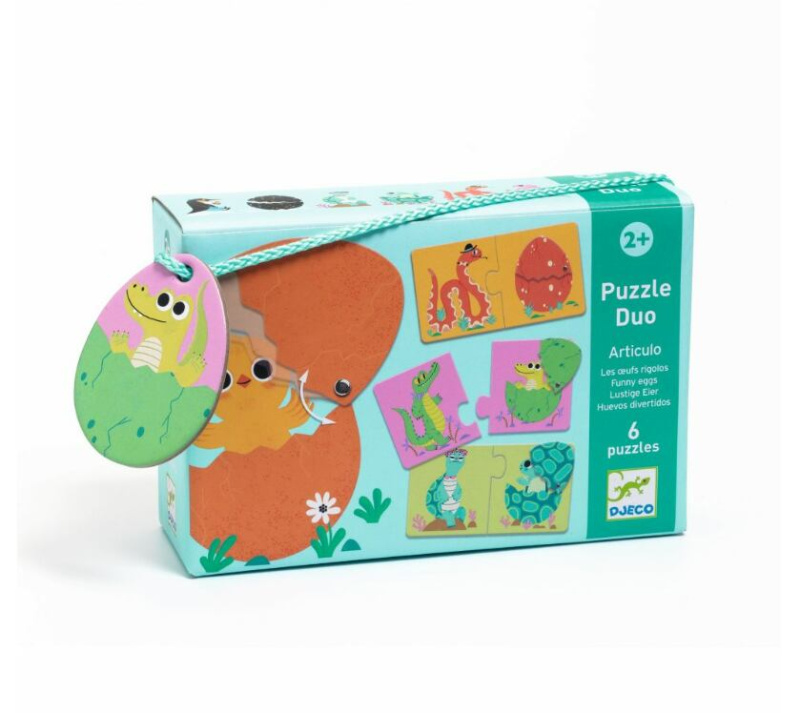 DJECO Puzzle Zábavná vajíčka 12x2 dílků