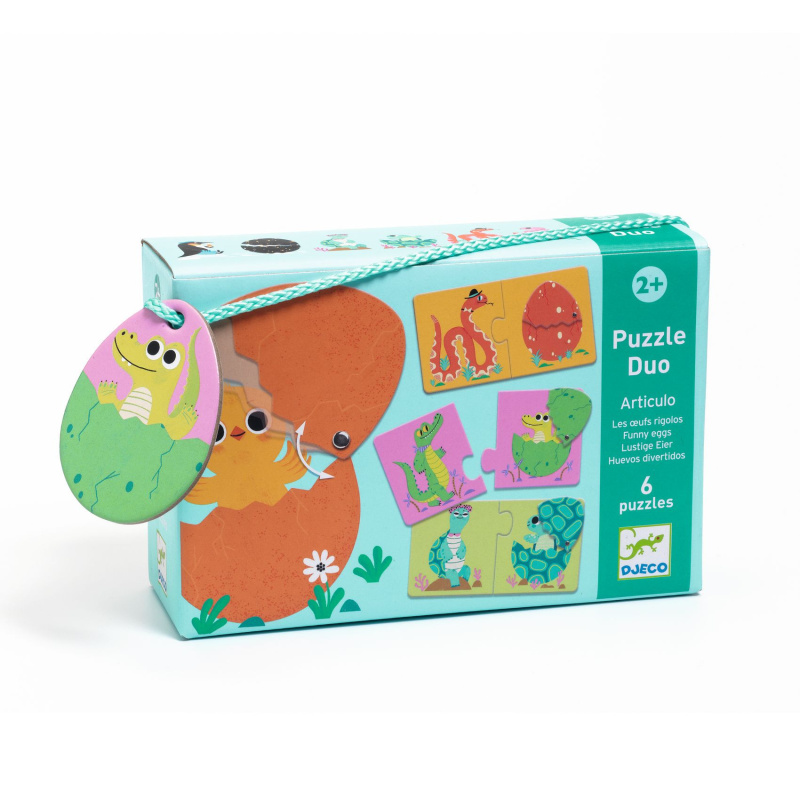 DJECO Puzzle Zábavná vajíčka 12x2 dílků