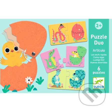 DJECO Puzzle Zábavná vajíčka 12x2 dílků