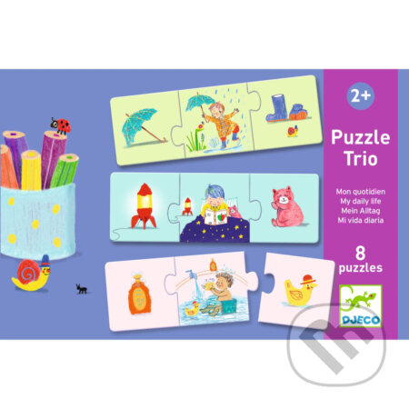 DJECO Puzzle Trio Můj den 8x3 dílků