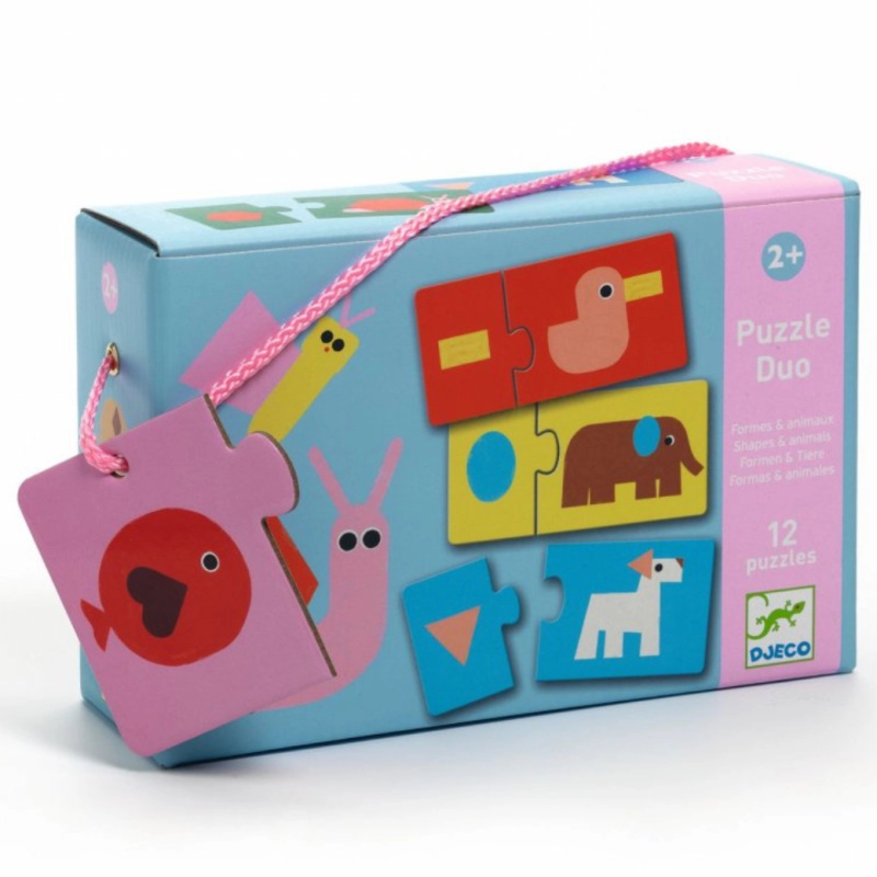DJECO Duo Puzzle Tvary zvířátek