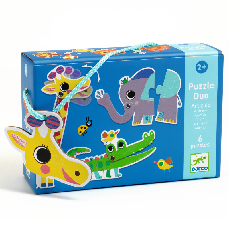 DJECO Puzzle Duo Zvířátka 6x2 dílky