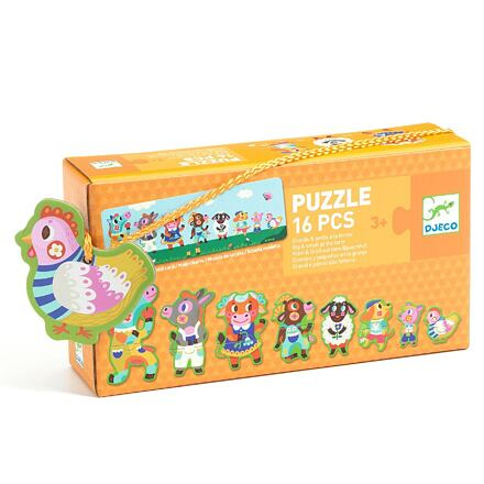 DJECO Puzzle Big and small on the farm - 16 pcs