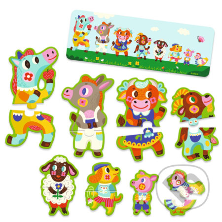 DJECO Puzzle Big and small on the farm - 16 pcs