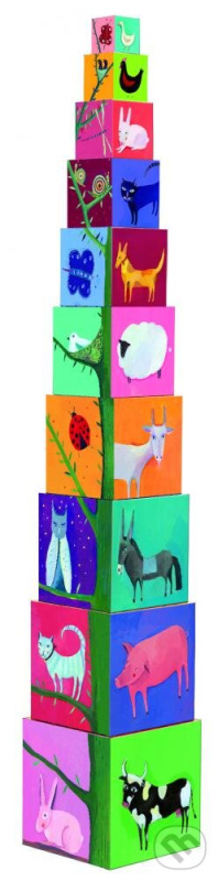 Krabičková věž s motivy přírody a zvířátek