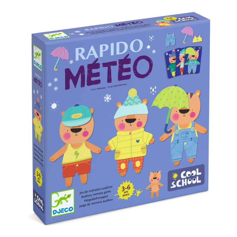 Rapido Meteo (stolová hra, edukačná, na sluchovú pamäť (Cool School Skvelá škola))