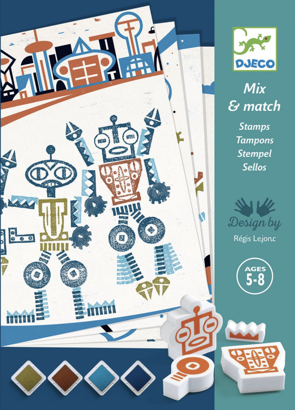 DJECO Set razítek Roboti