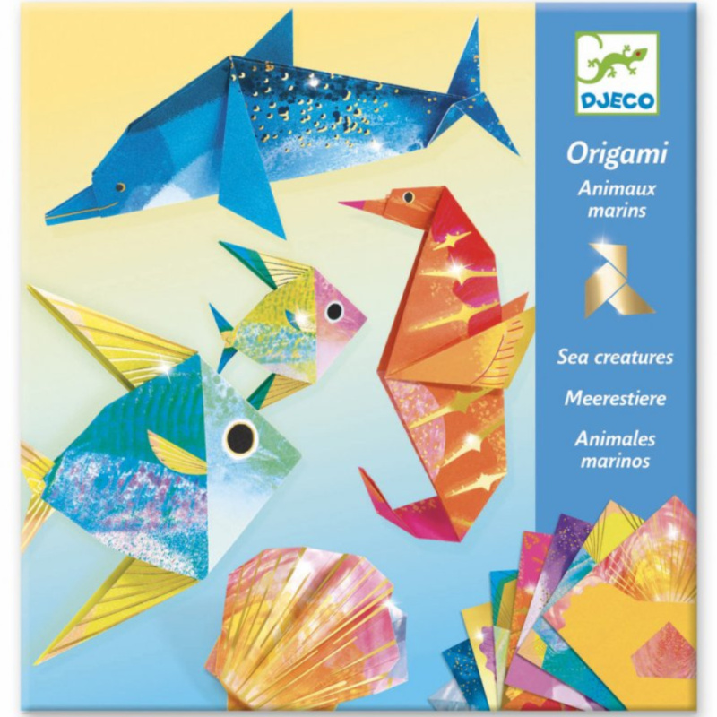 Origami metalické pod vodou