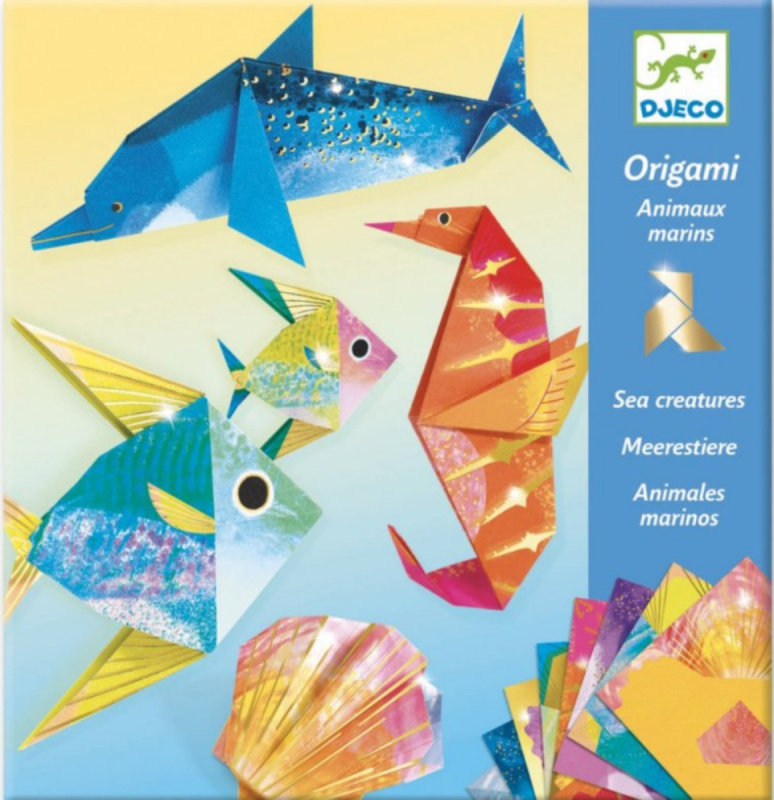 Origami metalické pod vodou
