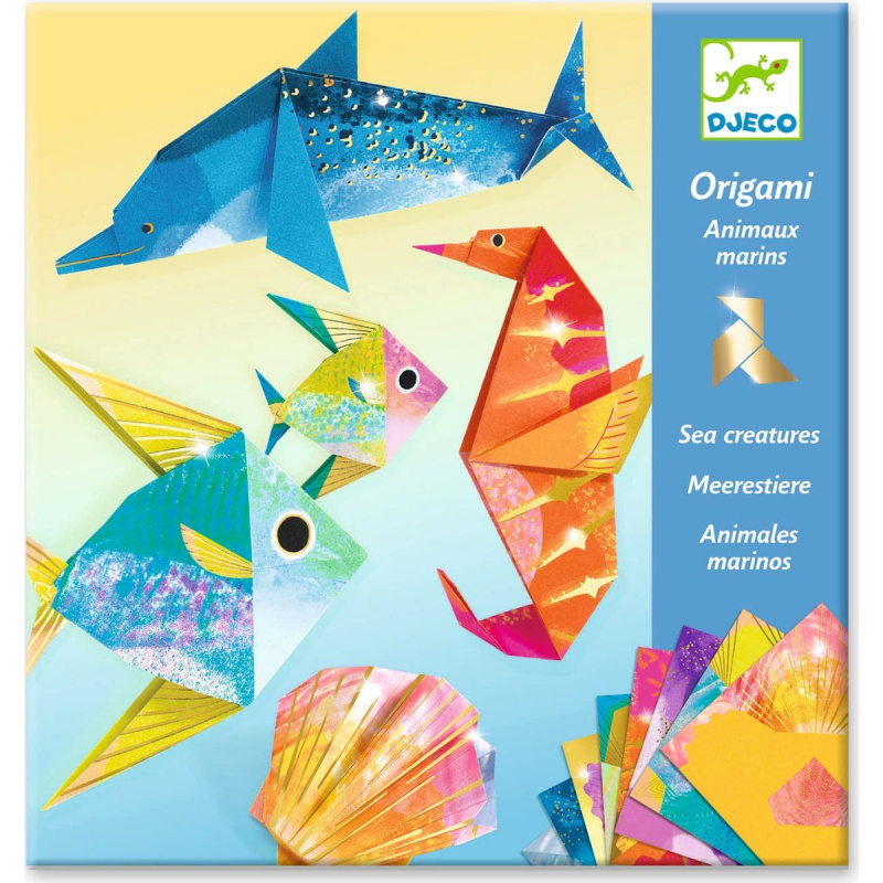 Origami metalické pod vodou