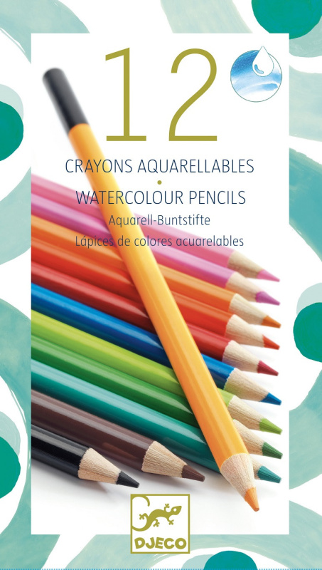 DJECO 12 akvarelové pastelky