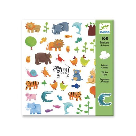 Djeco Samolepky ZOO 160 ks