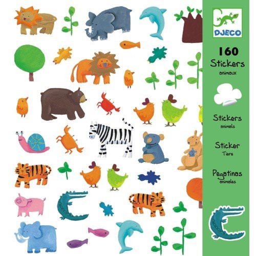 Djeco Samolepky ZOO 160 ks