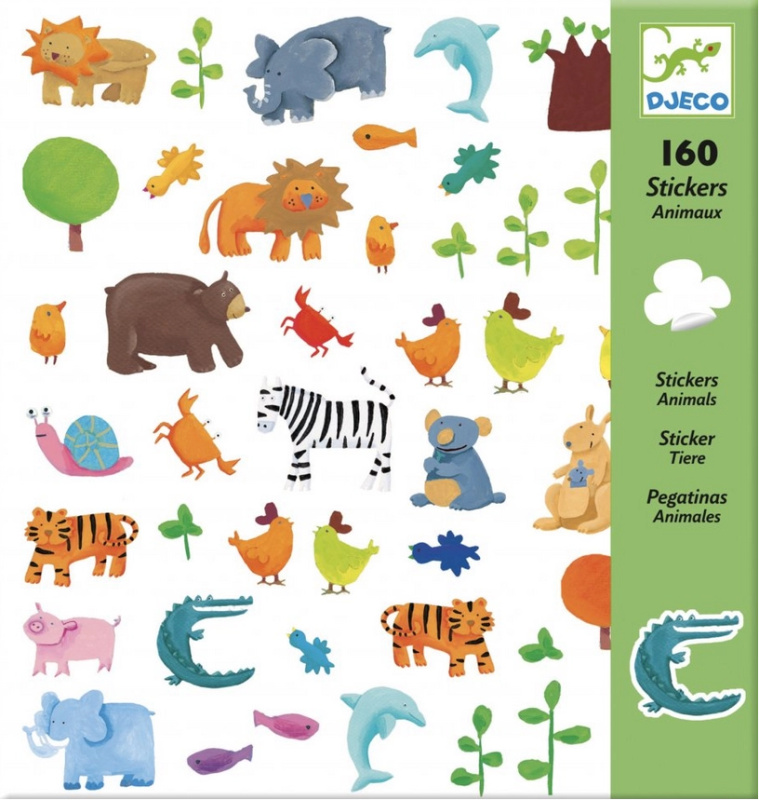 Djeco Samolepky ZOO 160 ks