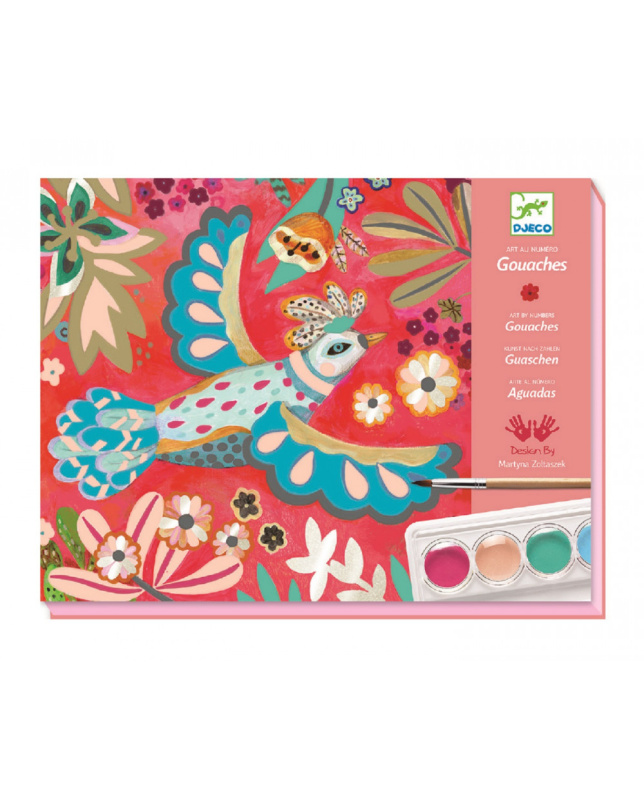 DJECO Aquarel Barevní ptáci