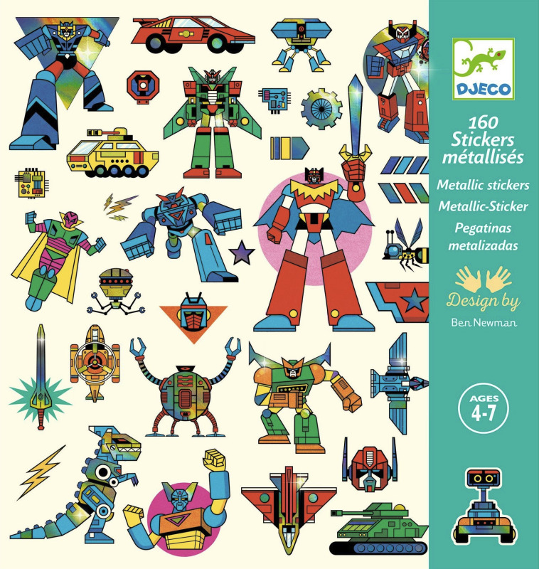 Samolepky: Roboti (160 ks)