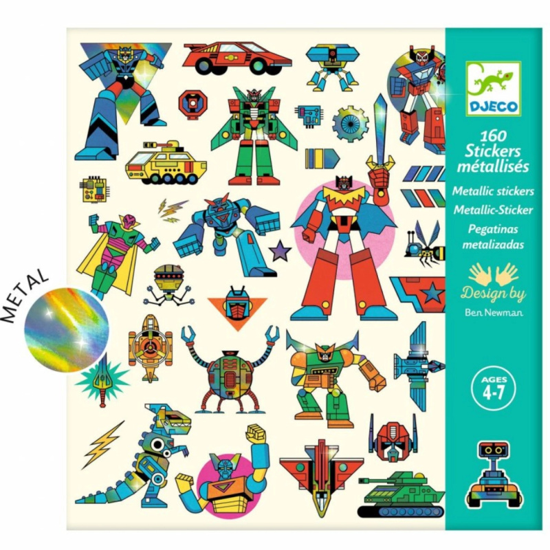 Samolepky: Roboti (160 ks)