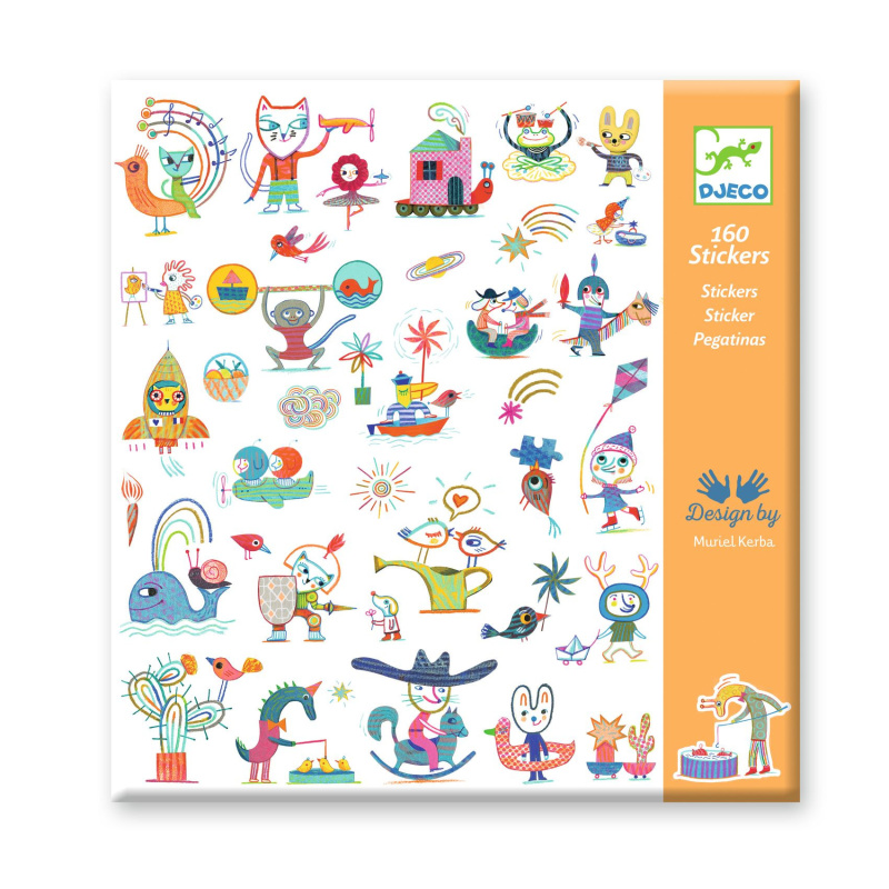 Samolepky - veselé postavičky Djeco