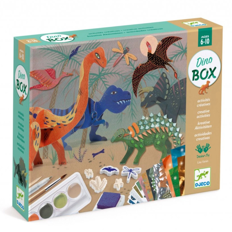 DJECO Luxusní výtvarný set Dinosauři