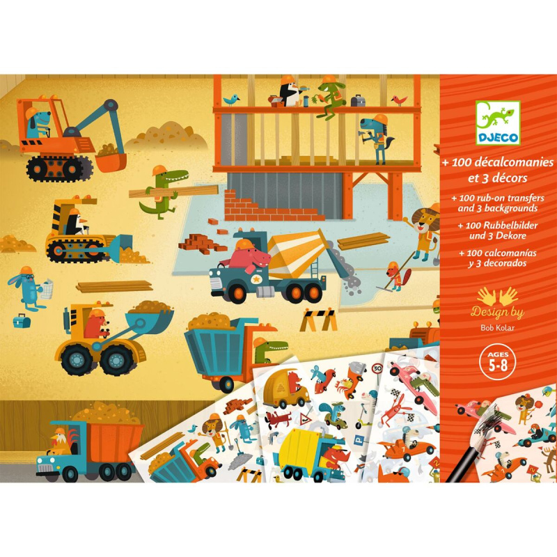 Sada s propisovacími obrázky Auta Djeco