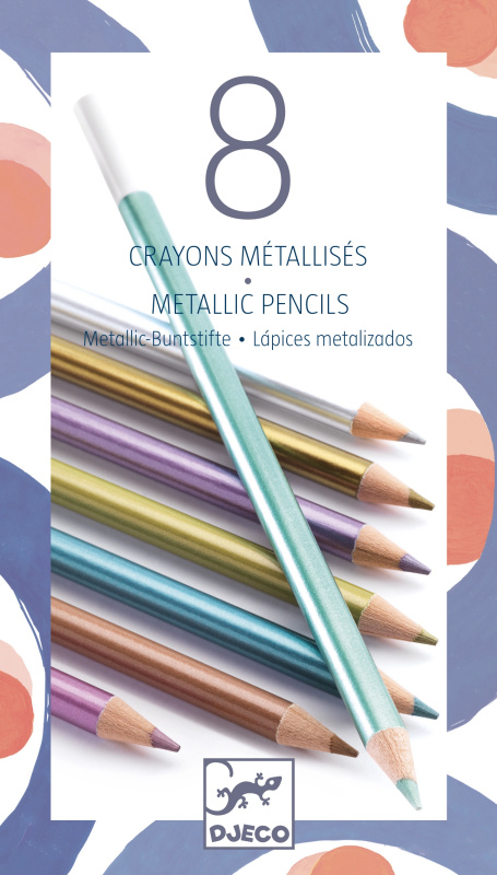 Sada 8 pastelky s metalickým efektem Djeco