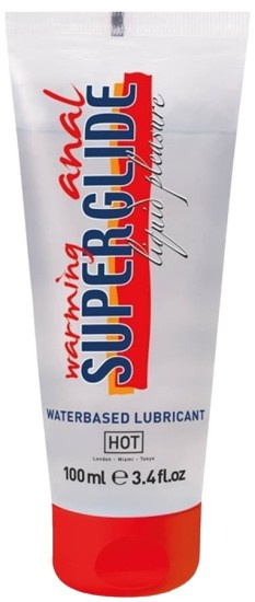 HOT Anal Superglide Warming Liquid Pleasure - waterbased lubricant 100 ml