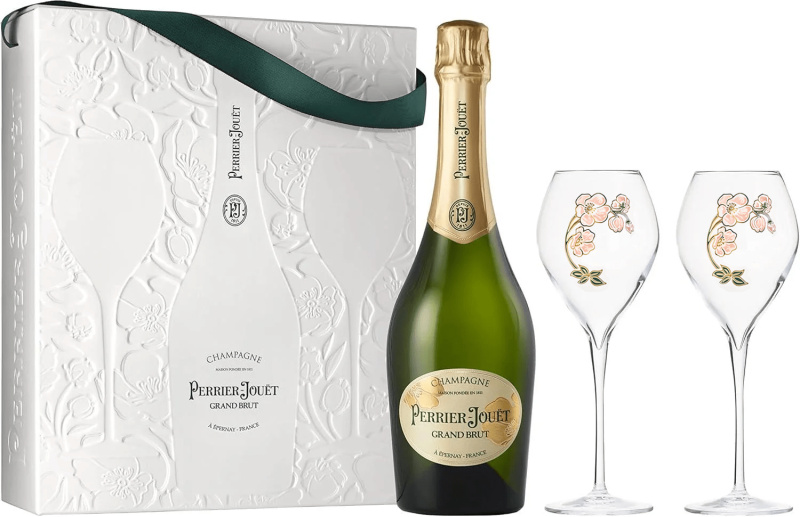 Perrier-Jouët Grand Brut se 2 sklenicemi 12,5% 0,75l (darčekové balenie 2 poháre)