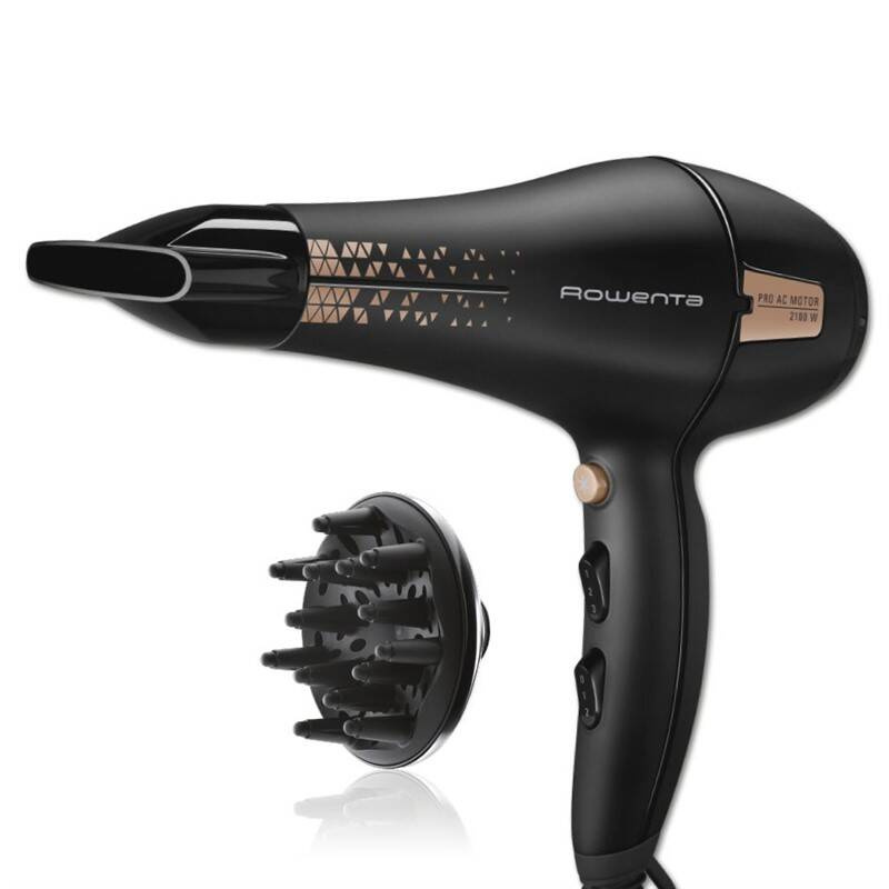 Fén na vlasy Rowenta Signature Pro AC / CV7819F0 / 2100 W / černá Varianta: ivi1