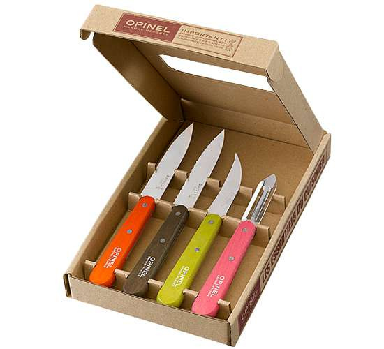 Opinel Sada nožů Les Essentiels 50´colours, 4 ks 001452