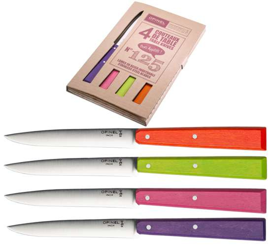Opinel Sada příborových nožů N°125 Pop, 4 ks 001532