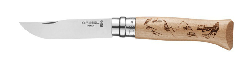 Opinel Zavírací nůž N°08, Gravure Sport Rando, 8,5 cm 002186