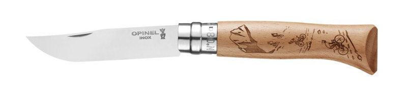 Opinel Zavírací nůž N°08, Gravure Sport Velo, 8,5 cm 002187